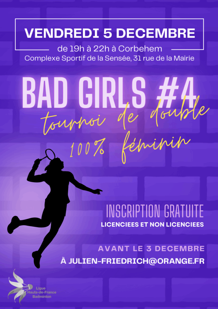 Tournoi féminin Téléthon le 5 et 6 décembre 2025